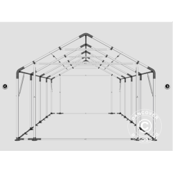 Lagertlt PRO 5x10x2x3,39m PE 300g, Gr