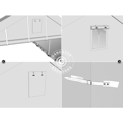 Lagertlt PRO 5x10x2x3,39m PE 300g, Gr