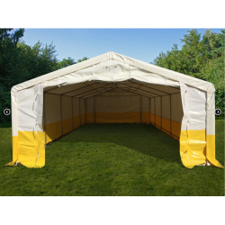 Lagertlt - Arbetstlt PRO 5x10x2x3,39m PVC 500g, Vit/Gul, Flamsker