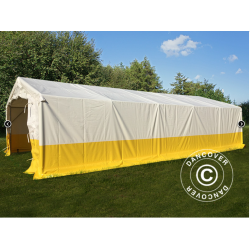 Lagertlt - Arbetstlt PRO 5x10x2x3,39m PVC 500g, Vit/Gul, Flamsker