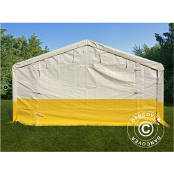 Lagertlt - Arbetstlt PRO 5x10x2x3,39m PVC 500g, Vit/Gul, Flamsker