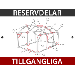 Lagertlt - Arbetstlt PRO 5x10x2x3,39m PVC 500g, Vit/Gul, Flamsker