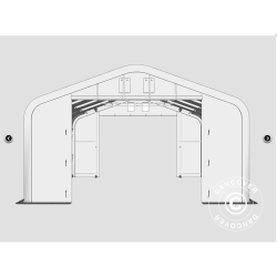 Lagertlt PRO 6x6x2,7x3,7m PE 300g, Gr