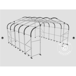 Lagertlt PRO 6x6x2,7x3,7m PE 300g, Gr