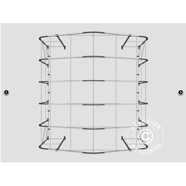 Lagertlt PRO 6x6x2,7x3,7m PE 300g, Gr
