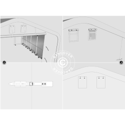 Lagertlt PRO 6x6x2,7x3,7m PE 300g, Gr