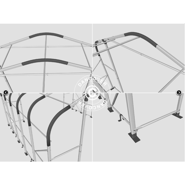 Lagertlt PRO 6x6x2,7x3,7m PE 300g, Gr