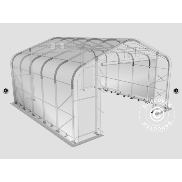 Lagertlt PRO 6x6x2,7x3,7m PE 300g, Gr