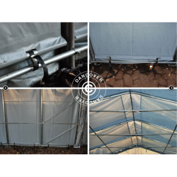 Lagertlt PRO 7x7x2,6x3,8m PE 300g, Gr