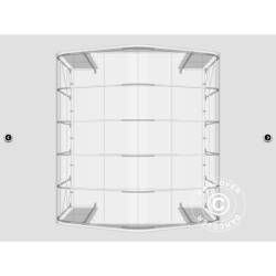 Lagertlt PRO 7x7x2,6x3,8m PE 300g, Gr