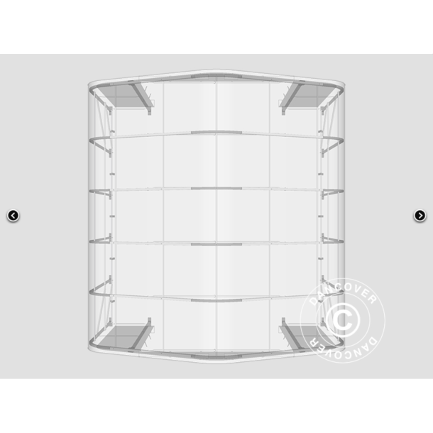 Lagertlt PRO 7x7x2,6x3,8m PE 300g, Gr