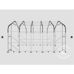 Lagertlt PRO 7x7x2,6x3,8m PE 300g, Gr