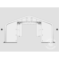 Lagertlt PRO 7x7x2,6x3,8m PE 300g, Gr
