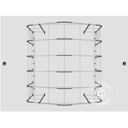 Lagertlt PRO 7x7x2,6x3,8m PE 300g, Gr