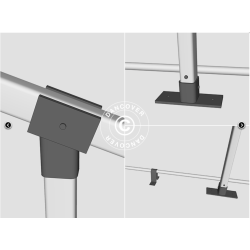 Lagertlt PRO 7x7x2,6x3,8m PE 300g, Gr