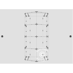 Lagertlt PRO XL 4x8x2,5x3,6m PE 300g, Gr