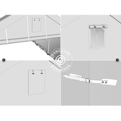 Lagertlt PRO 3x6x2x2,82m PVC 500g, Gr