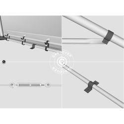 Lagertlt PRO 3x6x2x2,82m PVC 500g, Gr