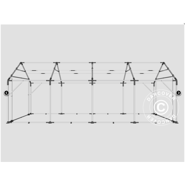 Lagertlt PRO 3x8x2x2,82m PVC 500g, Gr