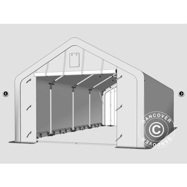 Lagertlt PRO 3x8x2x2,82m PVC 500g, Gr