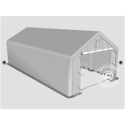 Lagertlt PRO 3x8x2x2,82m PVC 500g, Gr