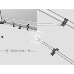 Lagertlt PRO 4x12x2x3,1m PVC 500g, Gr