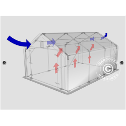 Lagertlt PRO 4x12x2x3,1m PVC 500g, Gr