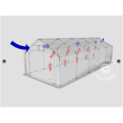 Lagertlt PRO 4x12x2x3,1m PVC 500g, Gr