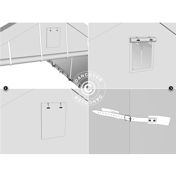 Lagertlt PRO 4x6x2x3,1m PE 300g, Gr