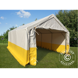 Lagertlt - Arbetstlt PRO 4x6x2x3,1m PVC 500g, Vit/Gul, Flamsker