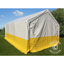 Lagertlt - Arbetstlt PRO 4x6x2x3,1m PVC 500g, Vit/Gul, Flamsker