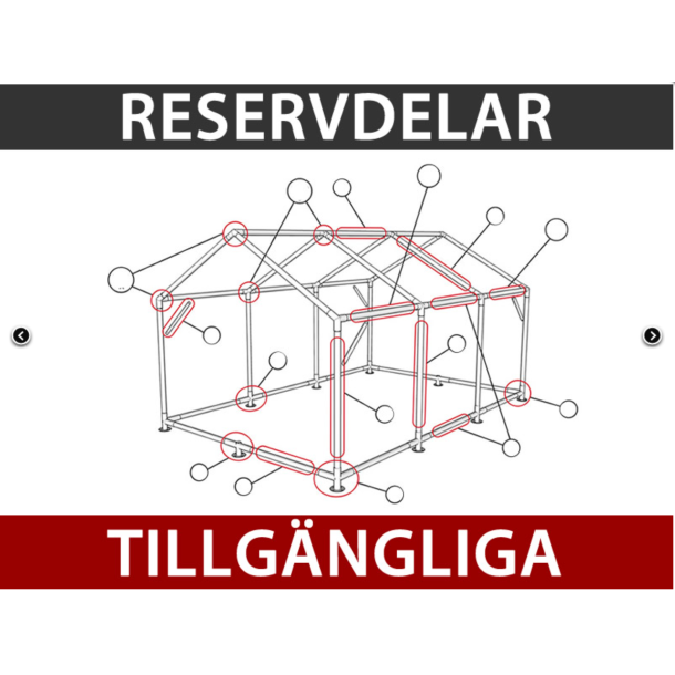 Lagertlt - Arbetstlt PRO 4x6x2x3,1m PVC 500g, Vit/Gul, Flamsker