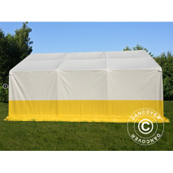Lagertlt - Arbetstlt PRO 4x6x2x3,1m PVC 500g, Vit/Gul, Flamsker