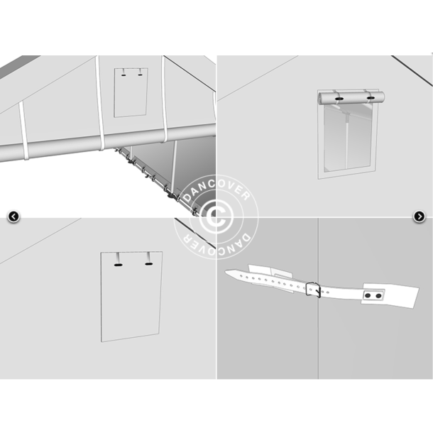 Lagertlt PRO XL 4x8x2,5x3,6m PVC 500g