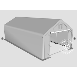 Lagertlt PRO 4x8x2x3,1m PE 300g, Gr