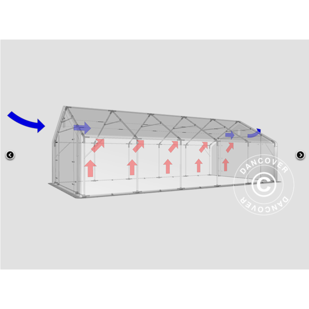 Lagertlt PRO 5x10x2x3,39m PVC 500g