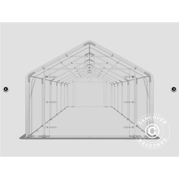 Lagertlt PRO 5x12x2x3,39m PVC 500g, Gr