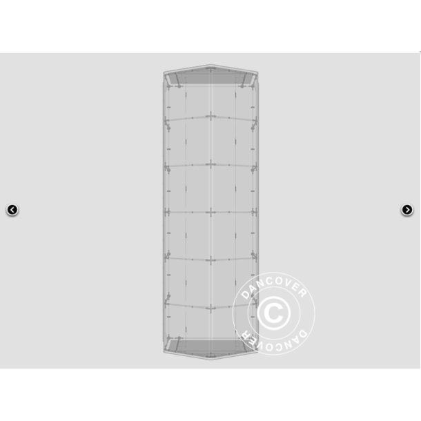 Lagertlt PRO 5x12x2x3,39m PVC 500g, Gr