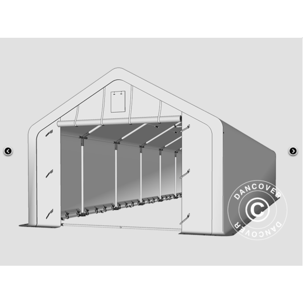 Lagertlt PRO 5x12x2x3,39m PVC 500g, Gr