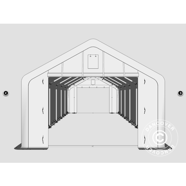 Lagertlt PRO 5x12x2x3,39m PVC 500g, Gr