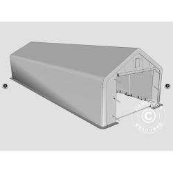 Lagertlt PRO 5x12x2x3,39m PVC 500g, Gr