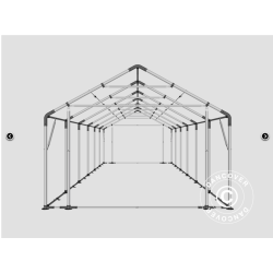 Lagertlt PRO 5x12x2x3,39m PVC 500g, Gr