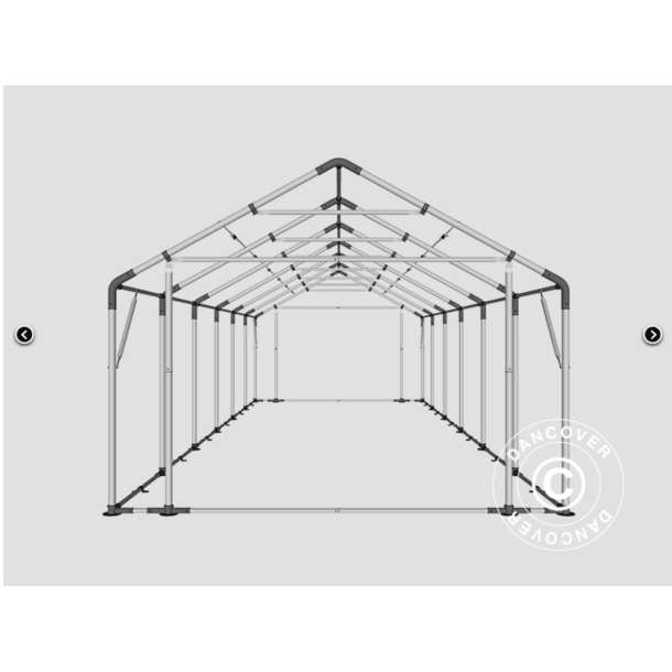 Lagertlt PRO 5x12x2x3,39m PVC 500g, Gr