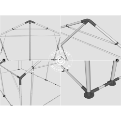 Lagertlt PRO 5x12x2x3,39m PVC 500g, Gr