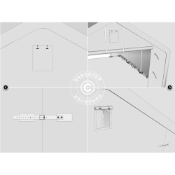 Lagertlt PRO 5x4x2x3,39m PVC 500g, Gr