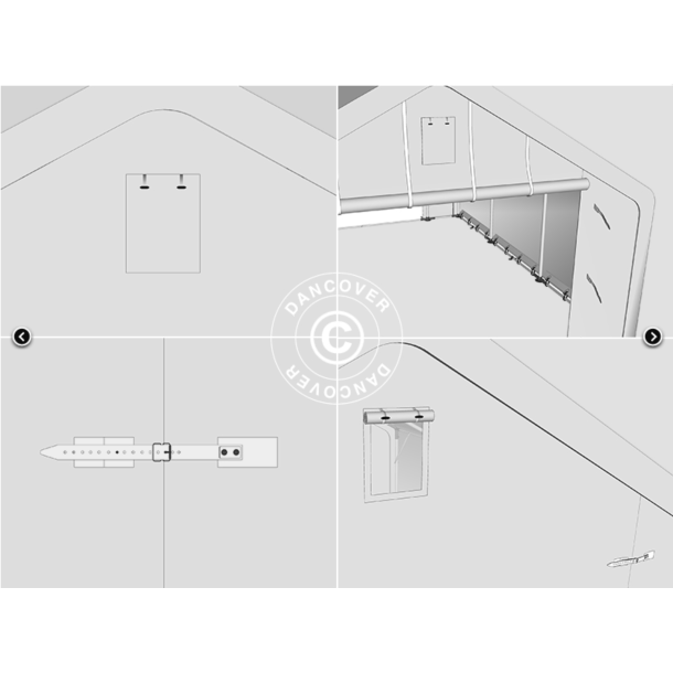 Lagertlt PRO 5x4x2x3,39m PVC 500g, Gr