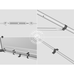Lagertlt PRO 5x4x2x3,39m PVC 500g, Gr