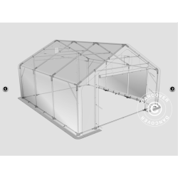 Lagertlt PRO 5x6x2x3,39m PVC 500g, Gr