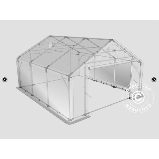 Lagertlt PRO 5x6x2x3,39m PVC 500g, Gr