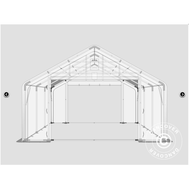 Lagertlt PRO 5x6x2x3,39m PVC 500g, Gr